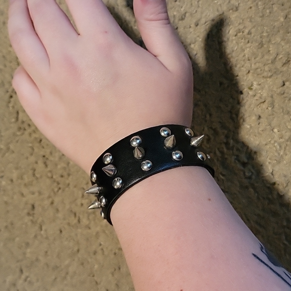 Spiked Leather Cuff
